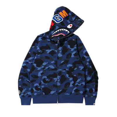 BAPE Color Camo Shark Full Zip Hoodie Blue