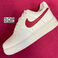 NIKE Air Force 1 Low 'White Sport Red'