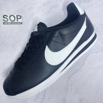 NIKE Classic Cortez Leather 'Black White'